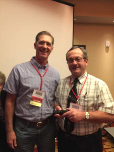 Dr. Terry Tancabel and Dr. Jim Hess at the MOA awards dinner.